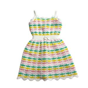 Janie and Jack Colorful Crochet Dress